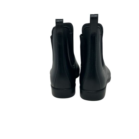 J.Crew Black Chelsea Rain Pull On Rubber Booties size 9 - Picture 13 of 15